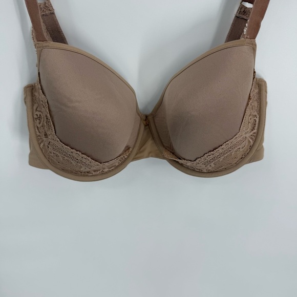 ThirdLove Lace Detail Bra Size 34F Tan Underwire T-shirt 24/7 Back Closure - Picture 4 of 7